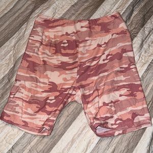 Camo biker shorts